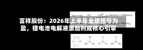 富祥股份：2026年上半年业绩扭亏为盈，锂电池电解液添加剂成核心引擎-第1张图片
