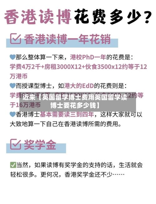 近来【英国留学博士费用英国留学读博士要花多少钱】-第1张图片