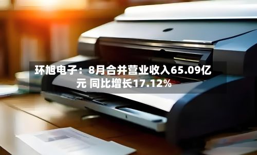 环旭电子:8月合并营业收入65.09亿元 同比增长17.12%-第1张图片