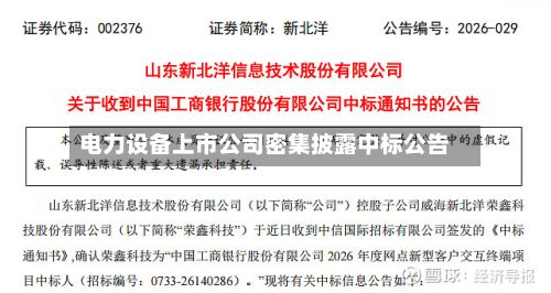 电力设备上市公司密集披露中标公告-第1张图片