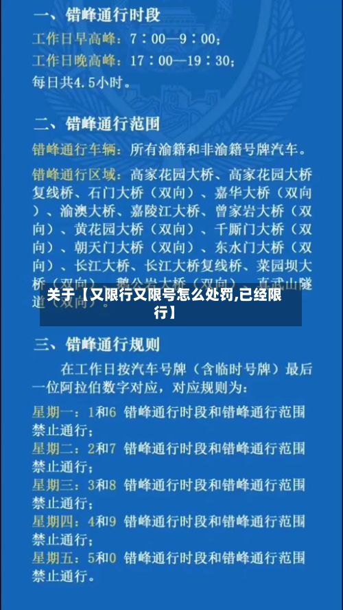 关于【又限行又限号怎么处罚,已经限行】-第1张图片