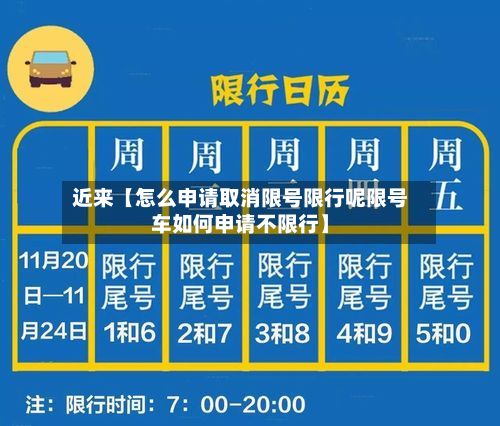 近来【怎么申请取消限号限行呢限号车如何申请不限行】-第1张图片