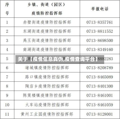 关于【疫情信息真伪,疫情查询平台】-第1张图片