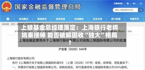 上银基金总经理落定：上海银行老将姚秦接棒 能否破解固收“独大	”格局？-第1张图片