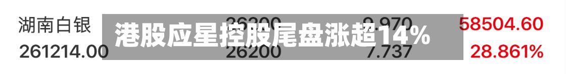 港股应星控股尾盘涨超14%-第1张图片