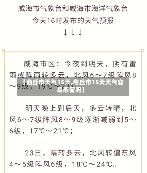 【商丘市天气15天,商丘市15天天气容易感冒吗】-第1张图片