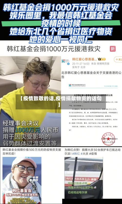 【疫情致敬的话,疫情捐献物资的话句】-第1张图片