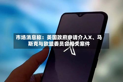 市场消息称：美国政府申请介入X、马斯克与欧盟委员会相关案件-第1张图片