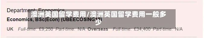 澳洲英国留学费用/澳洲英国留学费用一般多少-第1张图片