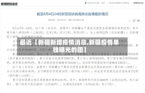 最近【新疆新增疫情消息,新疆疫情单独曝光的团】-第1张图片